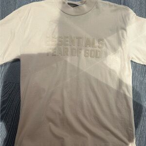 Essentials Short-Sleeve Crewneck Tee in Beige